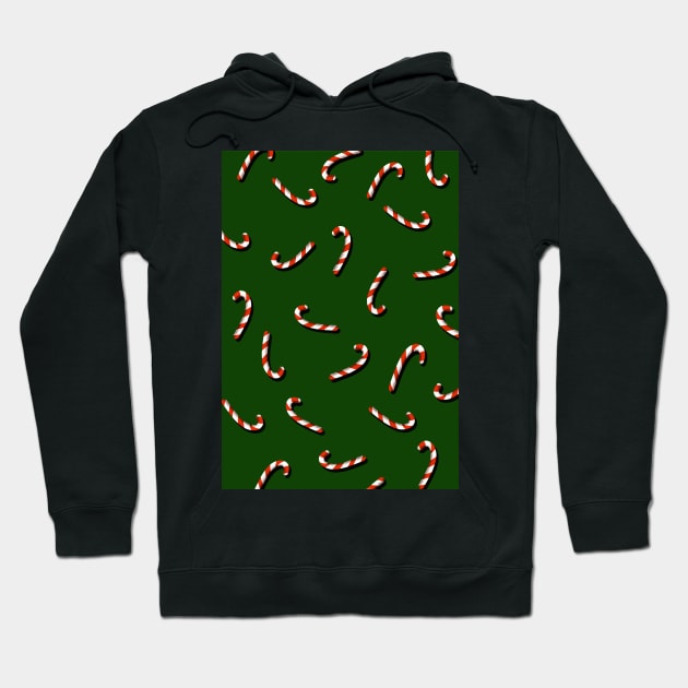 Candy cane pattern illustration 2 Hoodie by gusstvaraonica